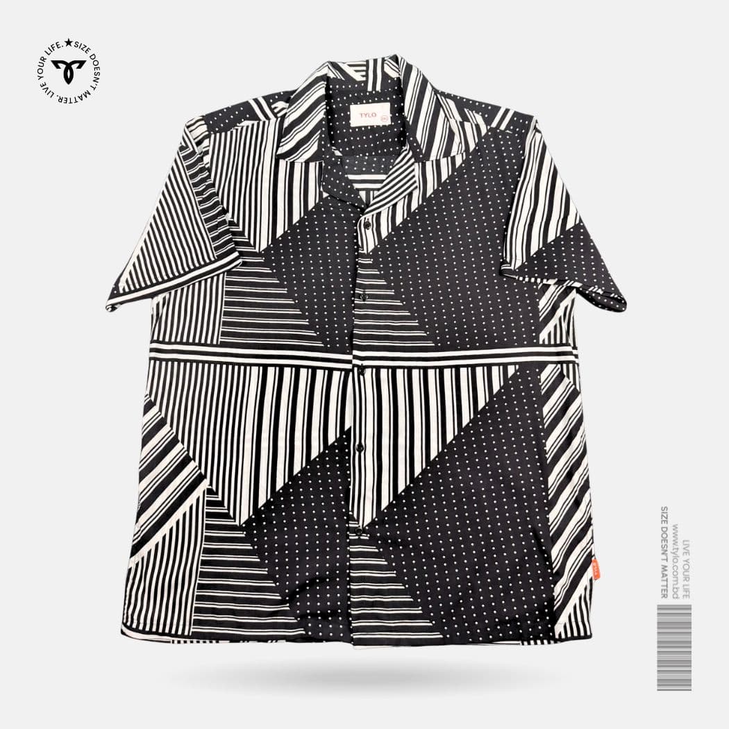 Monochrome Matrix cuban shirt