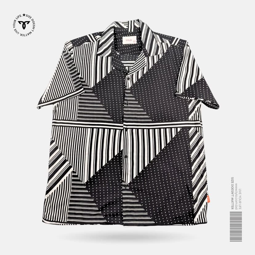 Monochrome Matrix cuban shirt