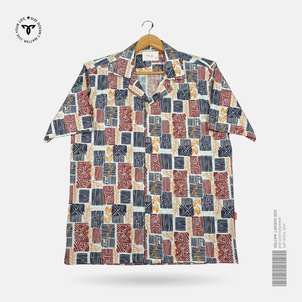 Tribal Mosaic Holiday CUBAN SHIRT