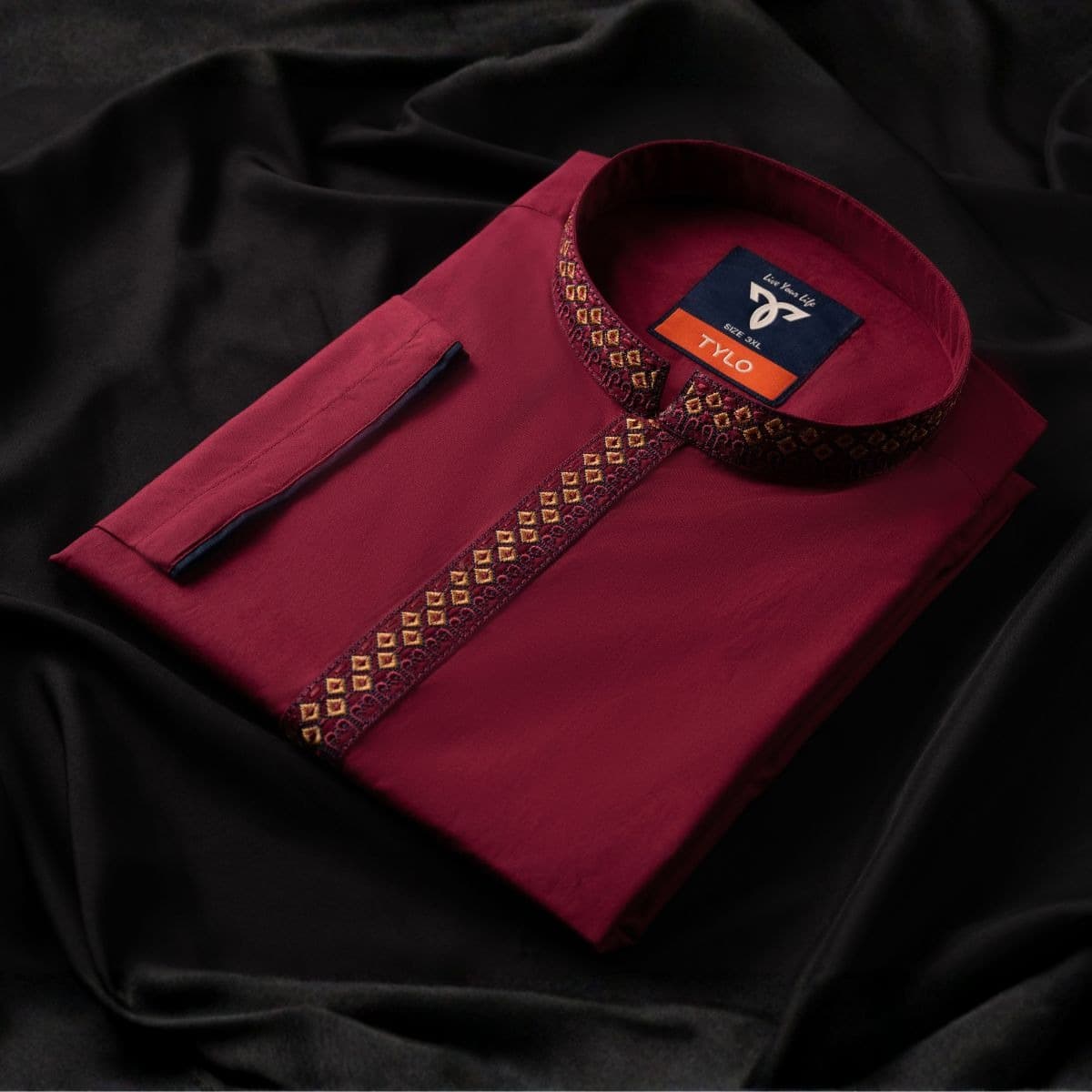 TYLO Dark Maroon Premium Panjabi showcase 1