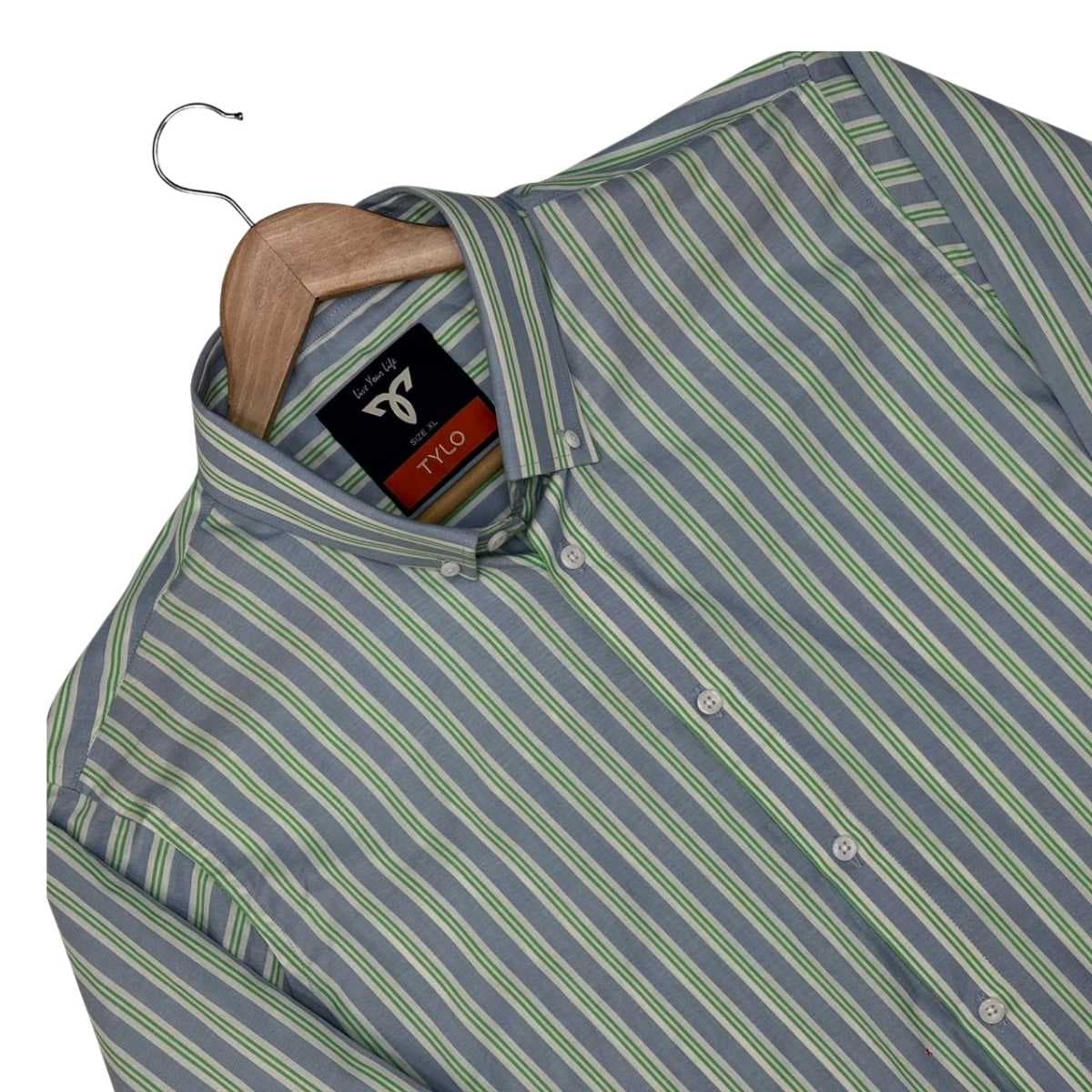 Mint Linear Stripe Premium Shirt showcase 2