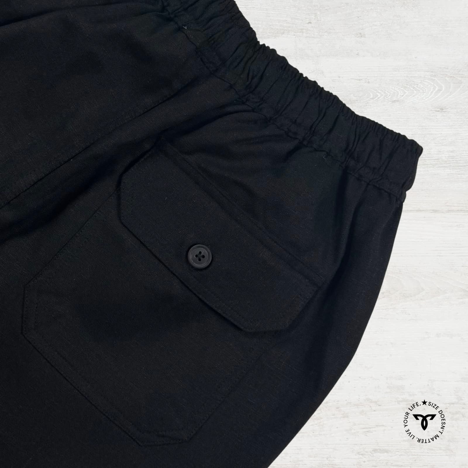 Deep Black Remi Cotton Baggy Trouser showcase 2