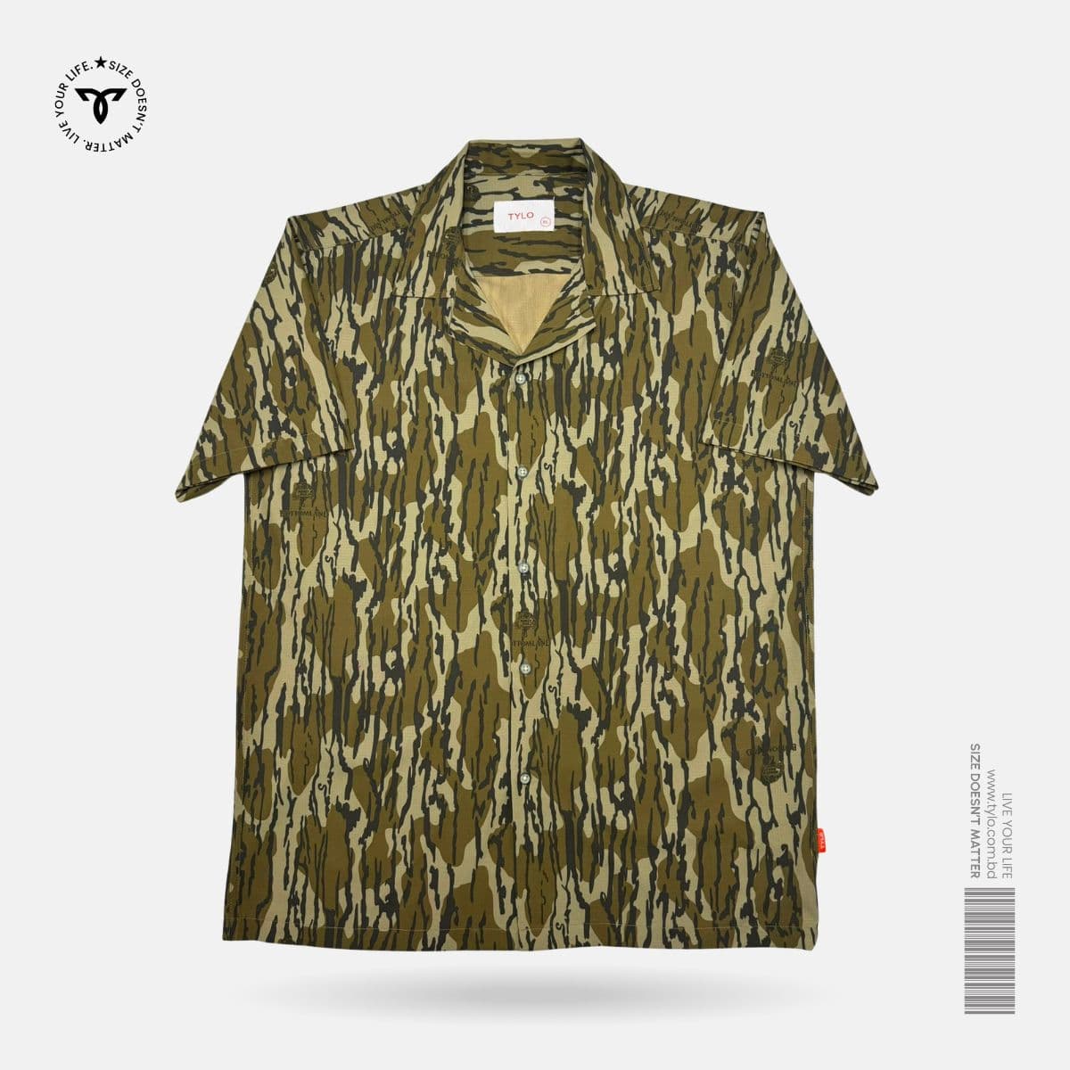 Olive Camo Cuban Shirt showcase 1