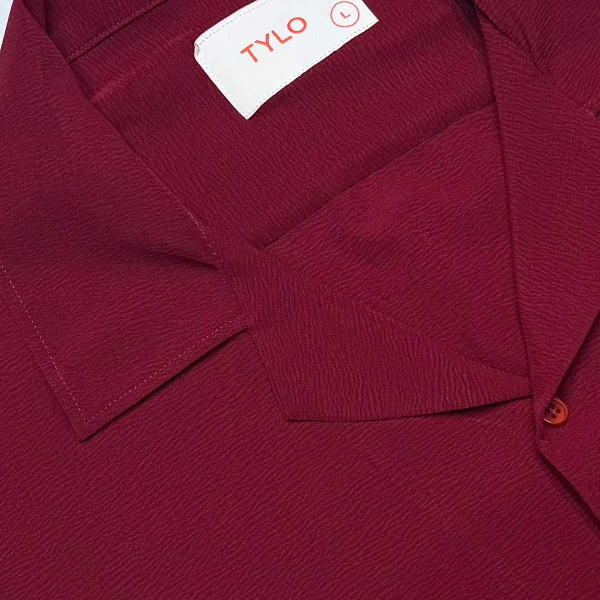 Wine Burgundy Cuban Shirt showcase 3