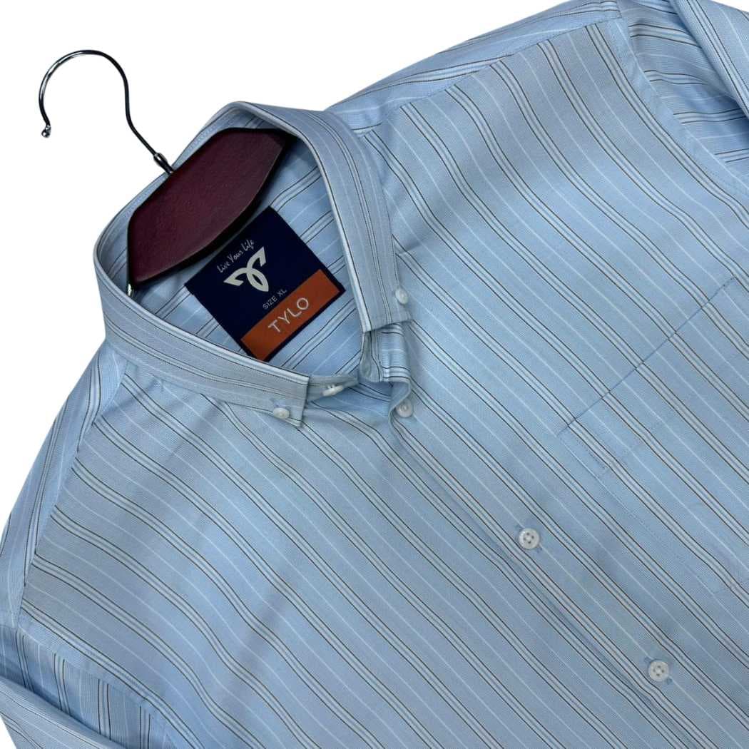 Sky Blue Executive Stripe Premium Shirt showcase 2