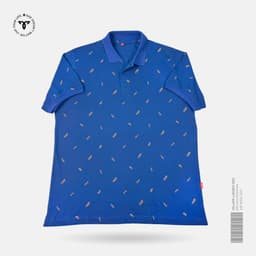 Royal Blue Fern Polo T-shirt view 0