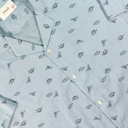 Sky Mini Leaf Cuban Shirt view 2