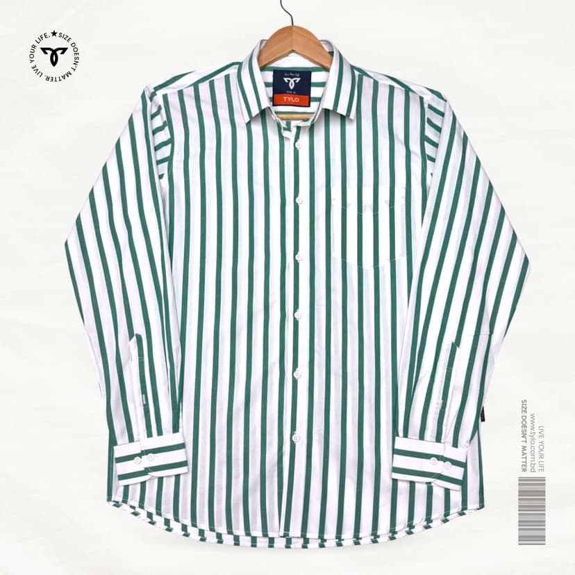 Emerald Stripe White Premium Shirt