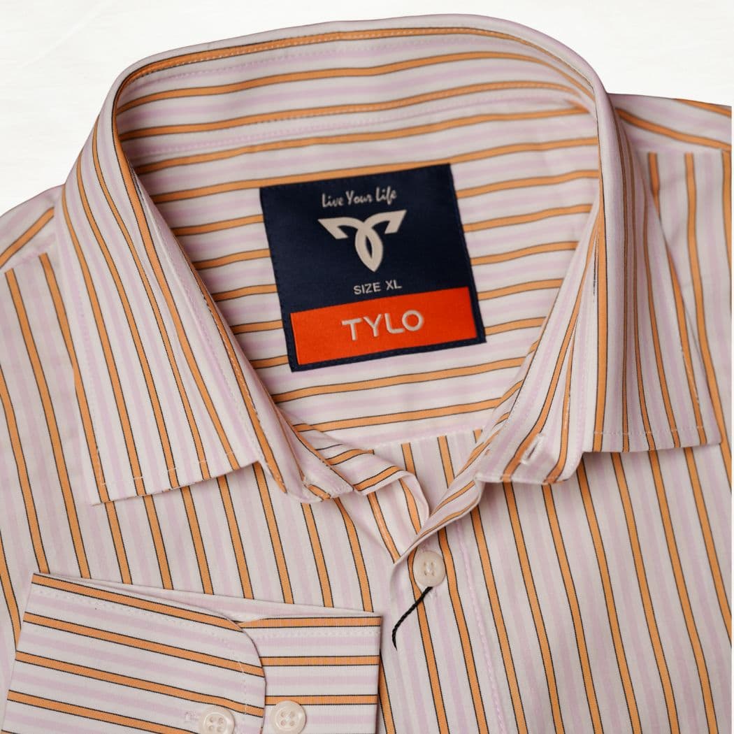 TYLO Premium Cream Gold Stripe Shirt showcase 2