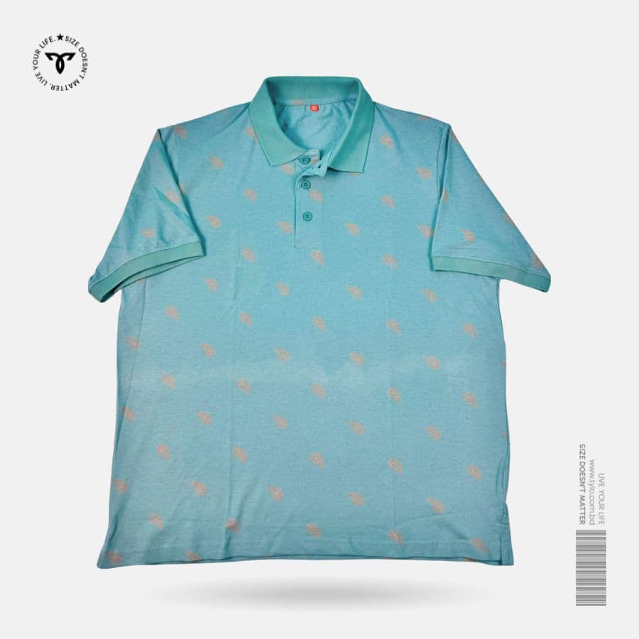 Mint Paisley Polo T-shirt showcase 1