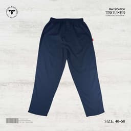 Remi Cotton Relaxed Trouser – Deep Navy view 0
