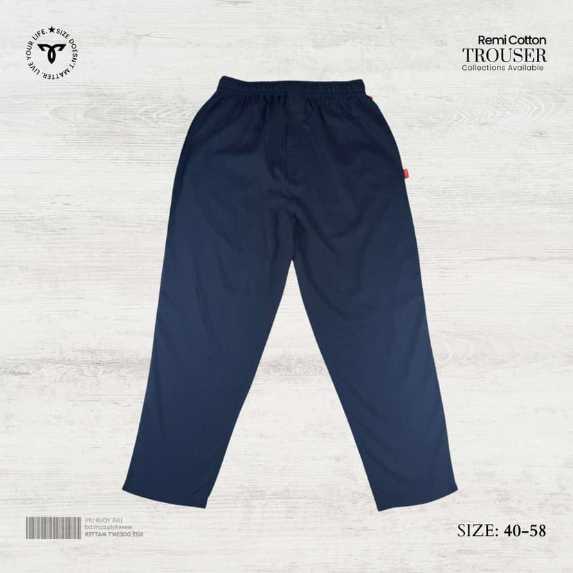 Remi Cotton Relaxed Trouser – Deep Navy