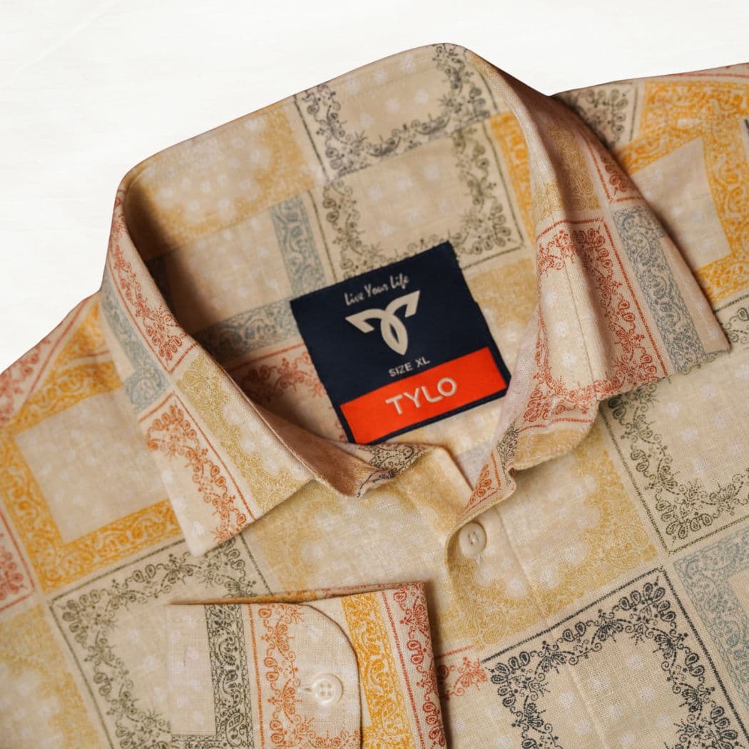 TYLO Premium Vintage Tile Print Full Sleeve Shirt showcase 2