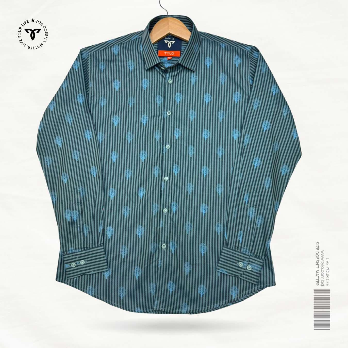Slate Palm Stripe Premium Shirt showcase 1