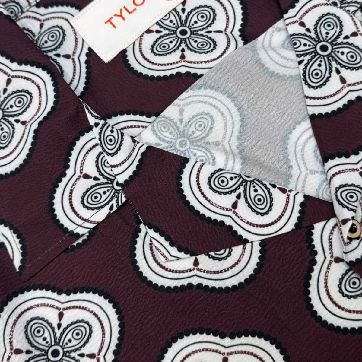 Retro Maroon Cuban Shirt showcase 3