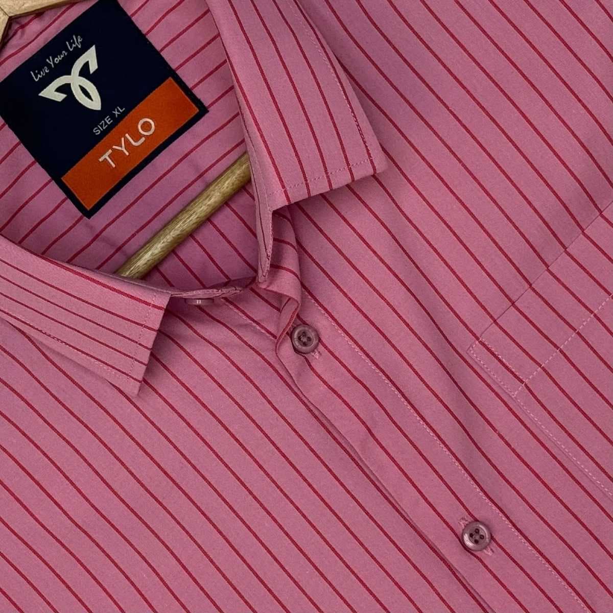 Berry Pinstripe Premium Shirt showcase 3