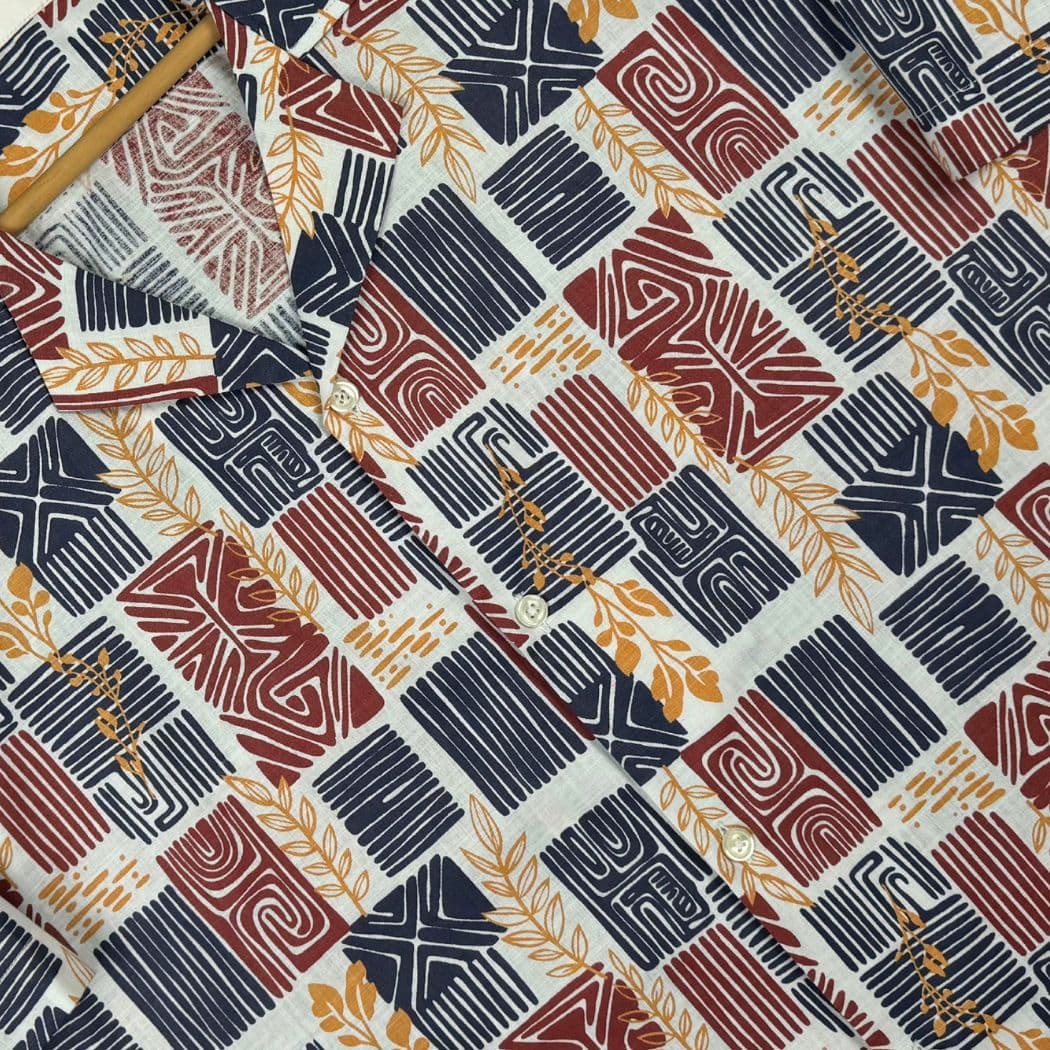 Tribal Mosaic Holiday CUBAN SHIRT alternate