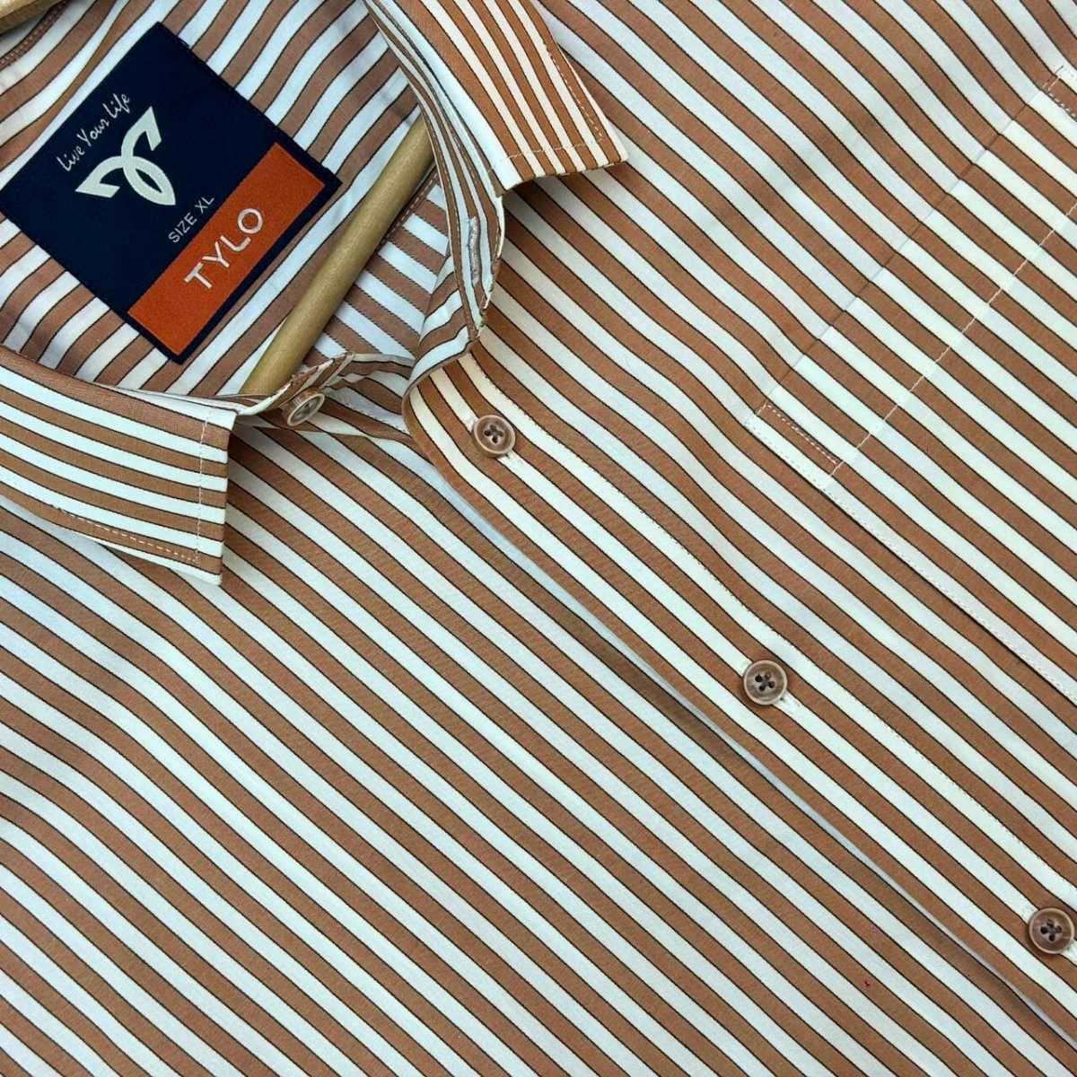 Caramel Stripe Premium Shirt showcase 3