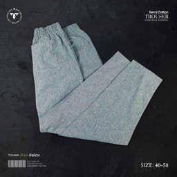 Remi Cotton Relaxed Trouser – Light Blue view 1
