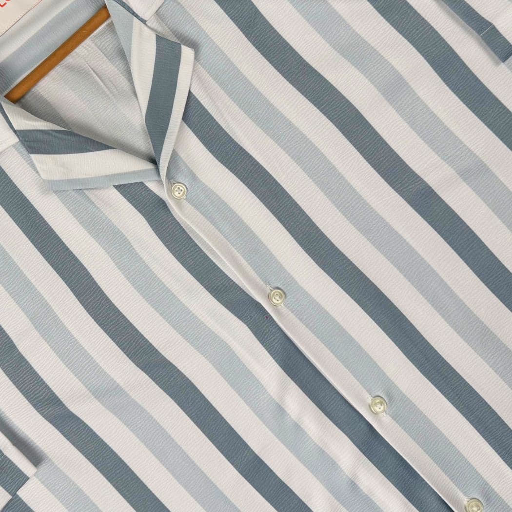 Riviera Slate Stripe CUBAN SHIRT alternate