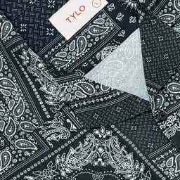 Black Paisley Cuban Shirt view 2