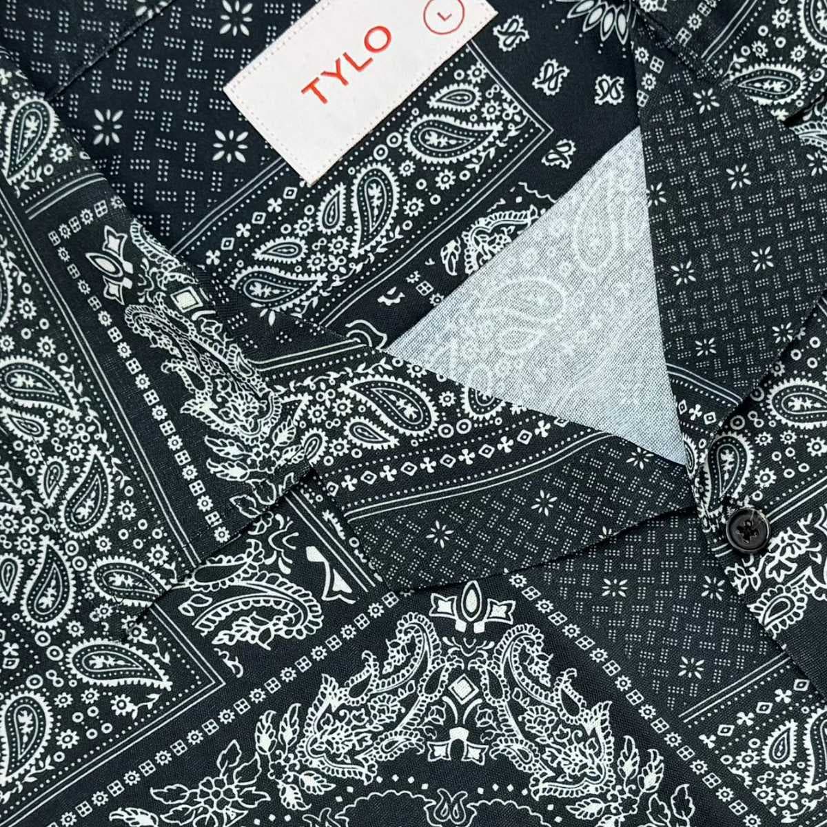 Black Paisley Cuban Shirt showcase 3