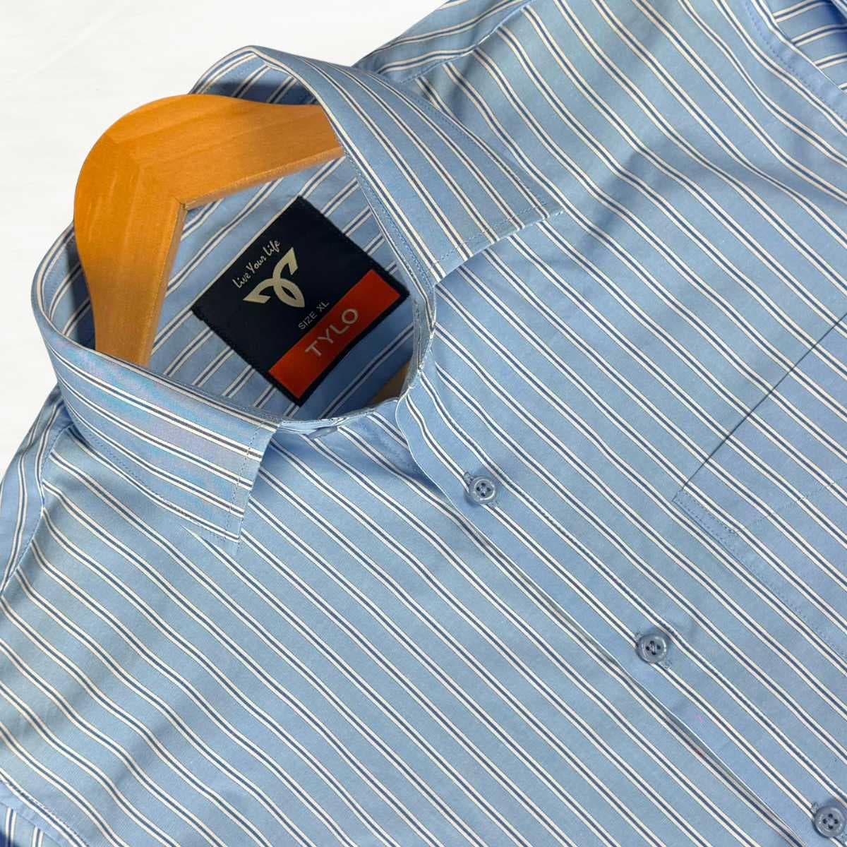 Classic Blue Double-Stripe Shirt showcase 2