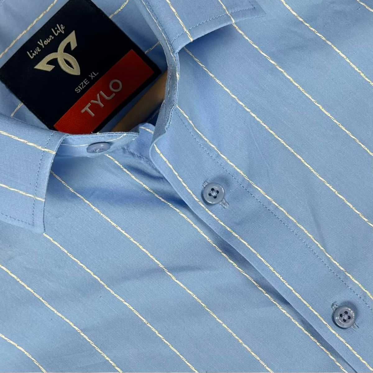 Sky Blue Thin Stripe Shirt showcase 3