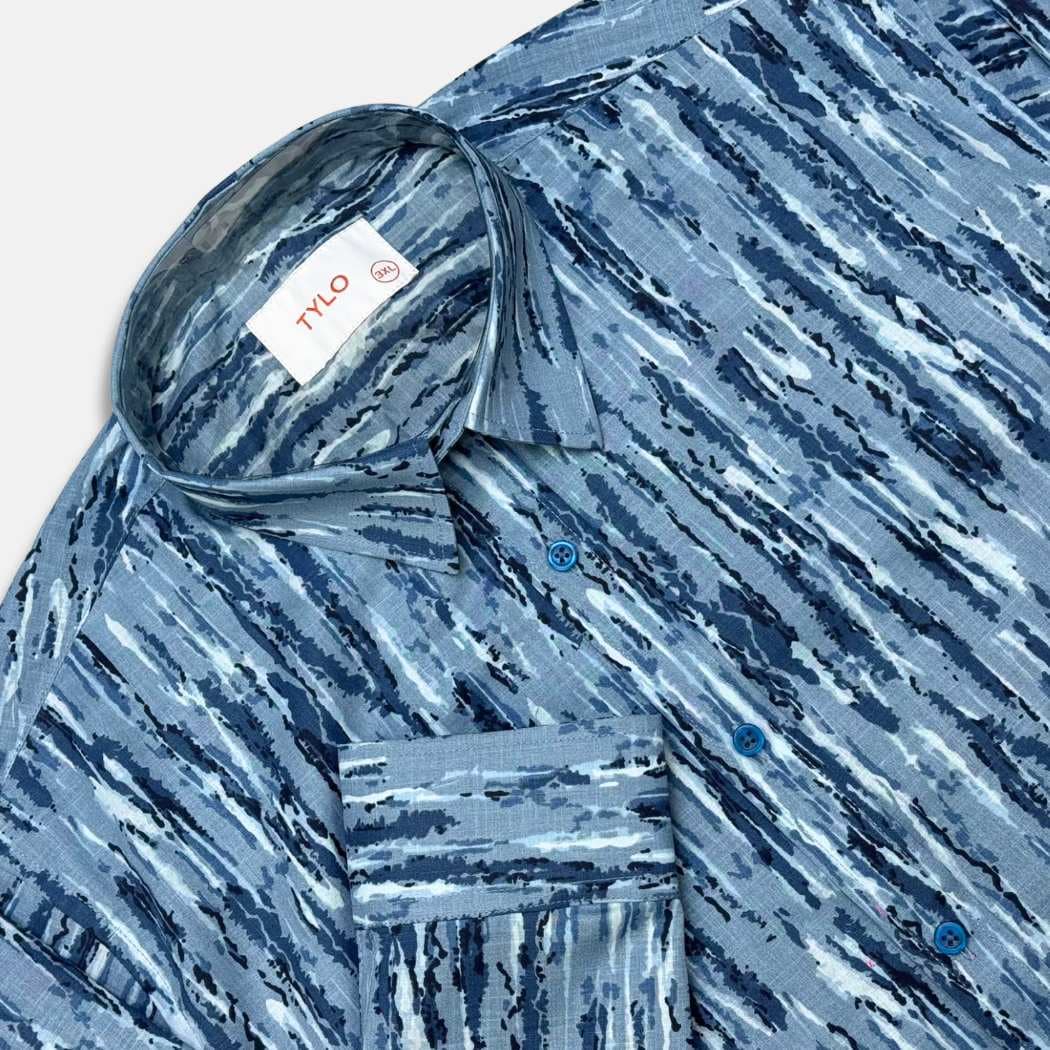 Blue Batik Shirt showcase 2