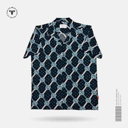 Navy Geo Cuban Shirt view 0