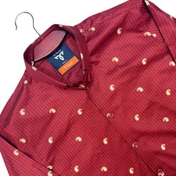 Crimson Paisley Print Premium Shirt view 1