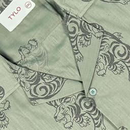 Sage Tiger Cuban Shirt view 2