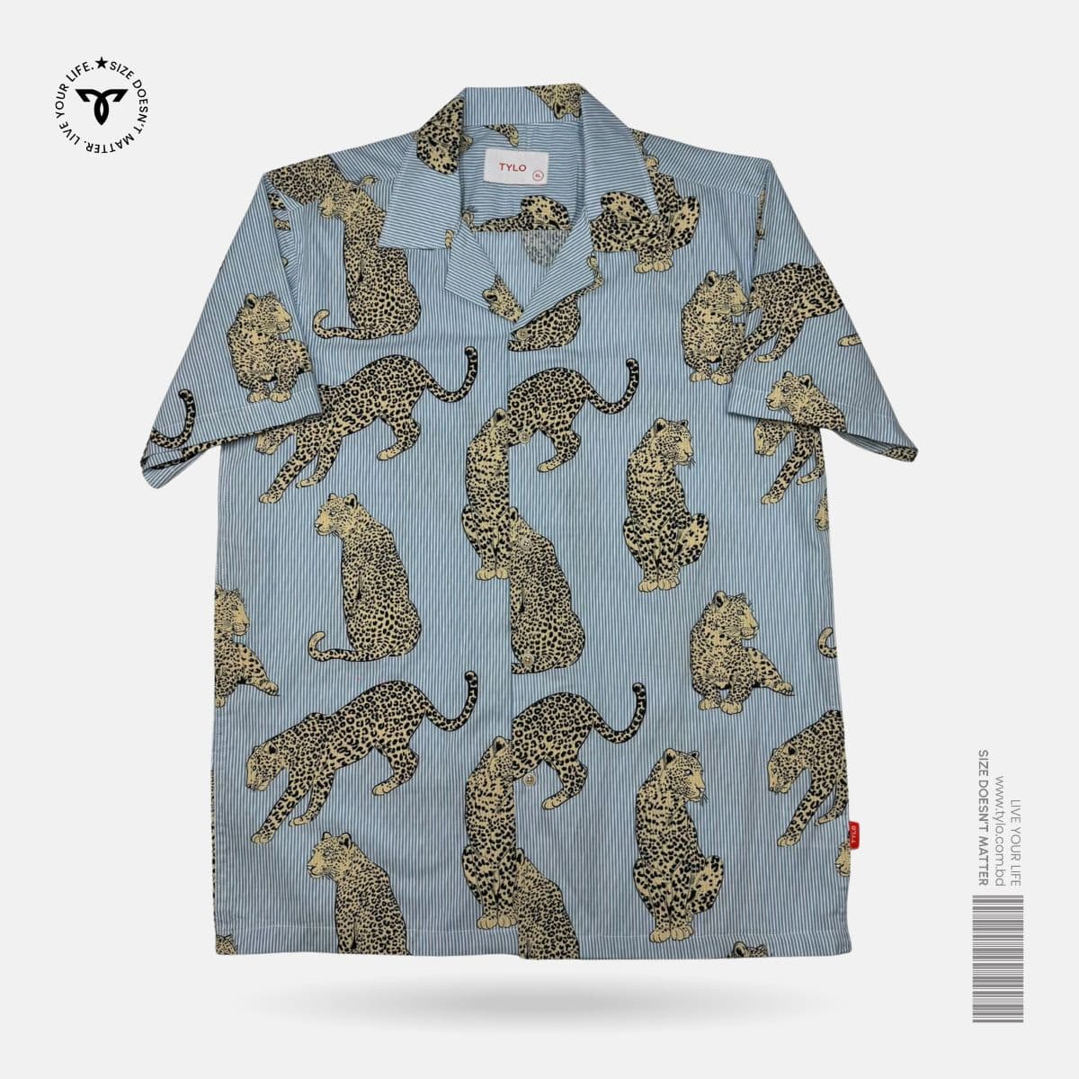 Sky Leopard Cuban Shirt showcase 1