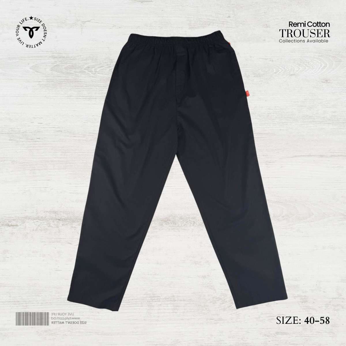 Remi Cotton Relaxed Trouser – Classic Black showcase 1