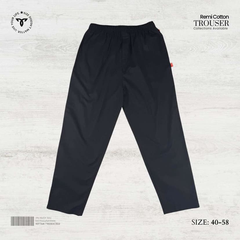 Remi Cotton Relaxed Trouser – Classic Black