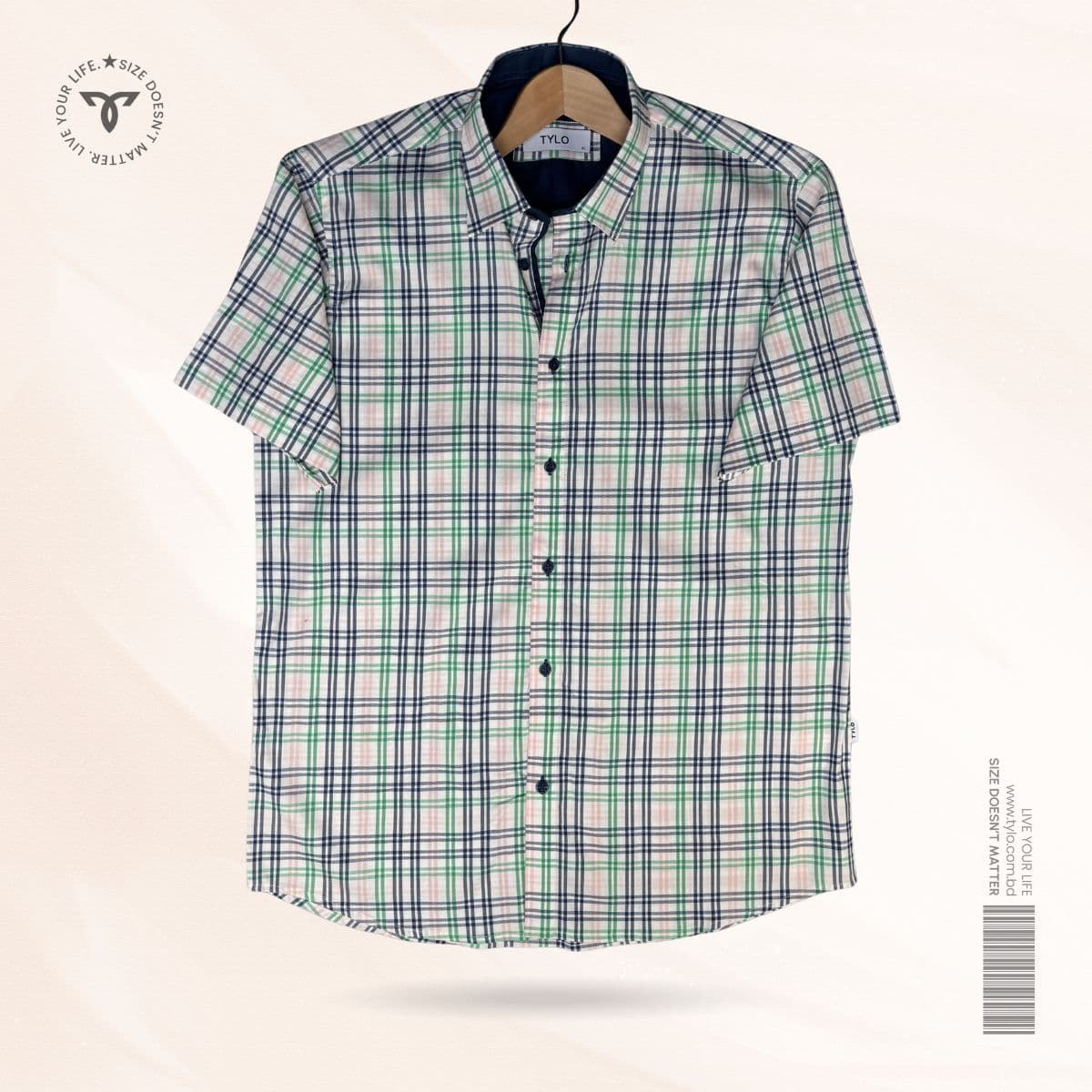 Botanical Plaid Half Sleeve Shirt showcase 1