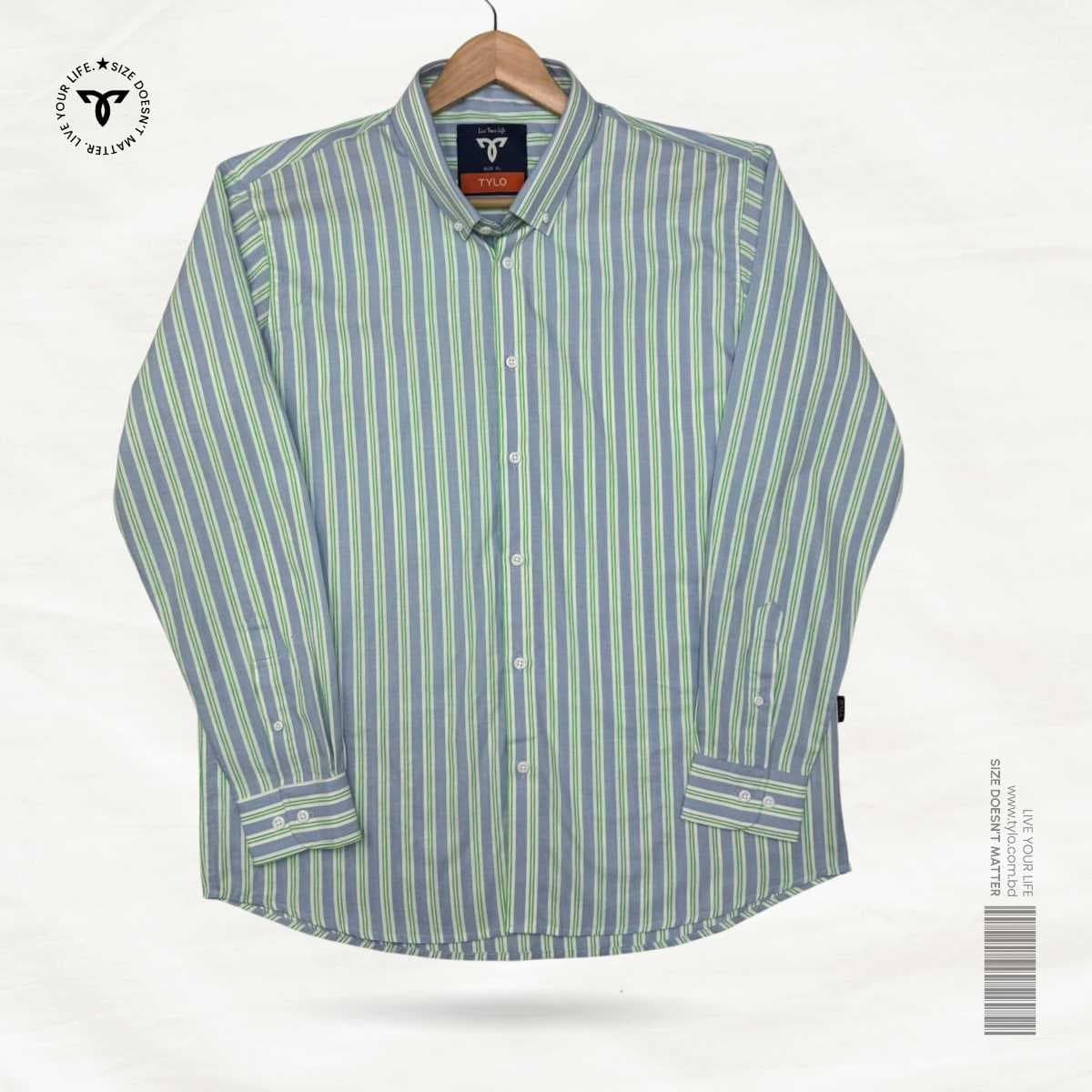Mint Linear Stripe Premium Shirt showcase 1
