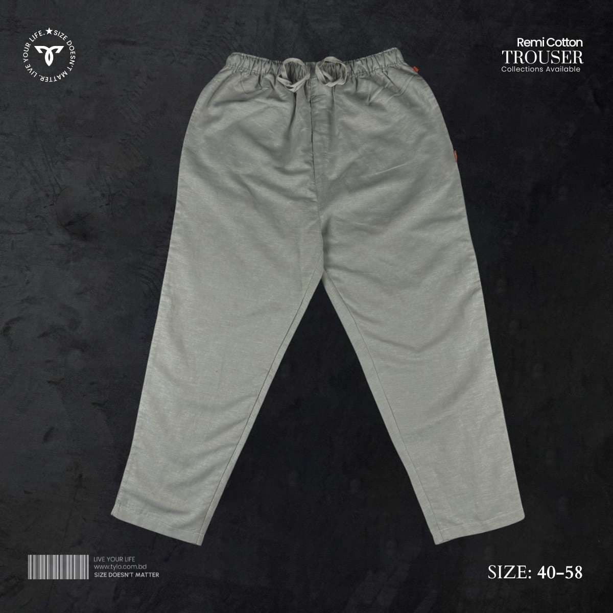 Remi Cotton Relaxed Trouser – Olive Green showcase 1