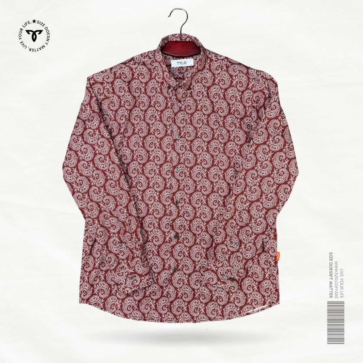 TYLO Burgundy Paisley Premium Shirt