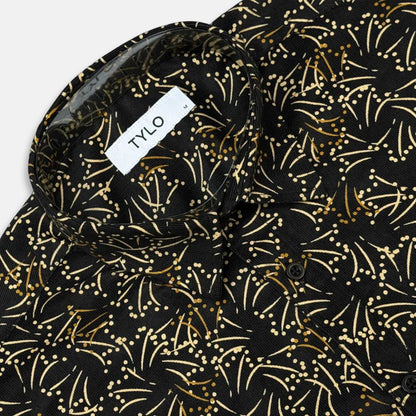 Gold Sprig Print Corduroy Shirt