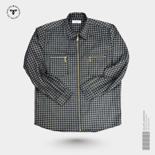 Tylo Checkered Zip-Up Shacket