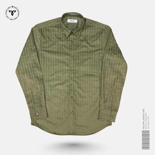 Olive Micro Corduroy Shirt