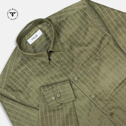 Olive Micro Corduroy Shirt