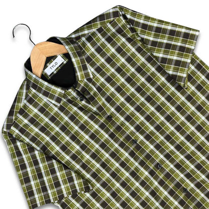 Bold Plaid Half Sleeve Shirt