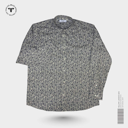 Navy Floral Vine Regular Shirt