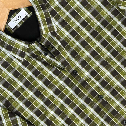Bold Plaid Half Sleeve Shirt