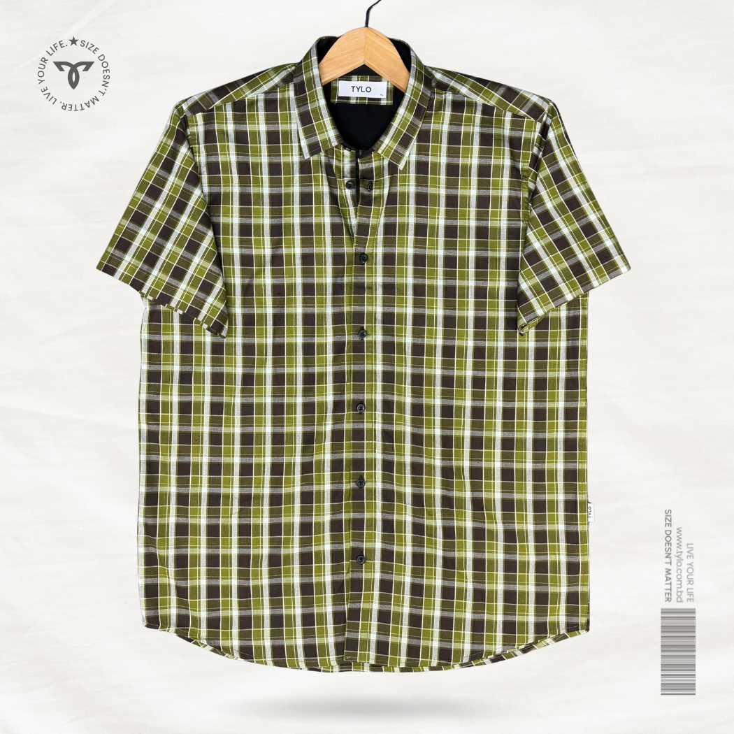Bold Plaid Half Sleeve Shirt