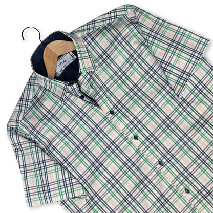Botanical Plaid Half Sleeve Shirt