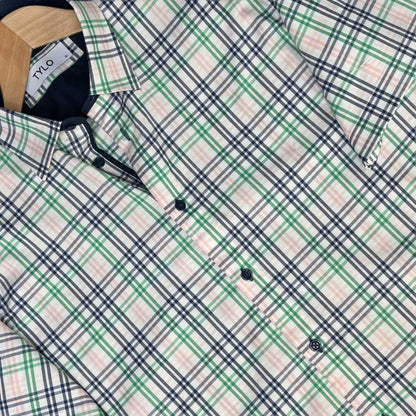 Botanical Plaid Half Sleeve Shirt