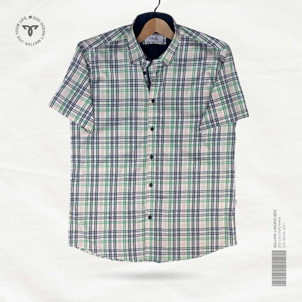 Botanical Plaid Half Sleeve Shirt